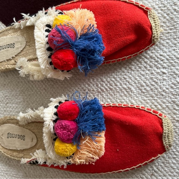 Soludos Coco Pompom Slide On Mule Size 10 - Picture 4 of 7